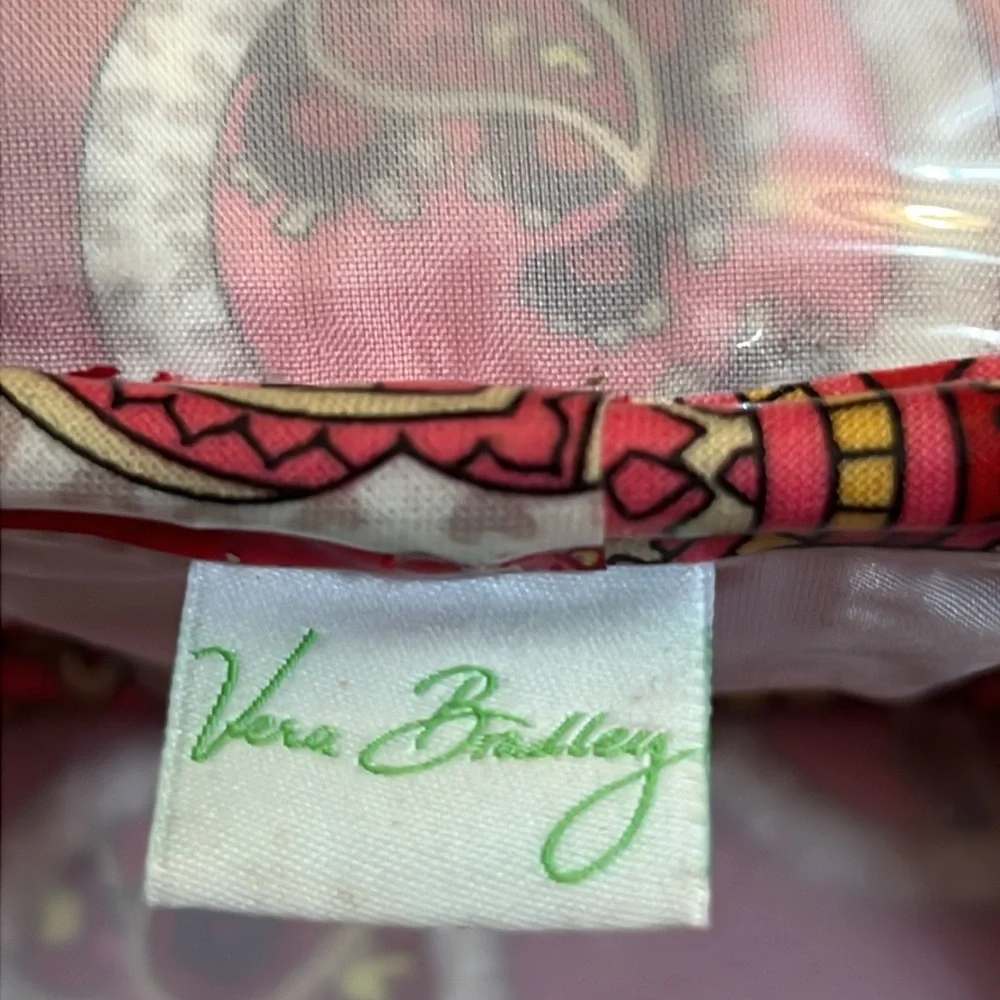 Vera Bradley retired red paisley hanging cosmetic bag and case - Picture 11 of 12